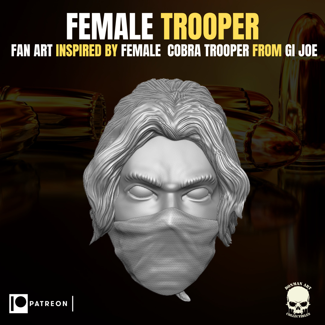 Female Cobra Trooper v2 custom head for 4\