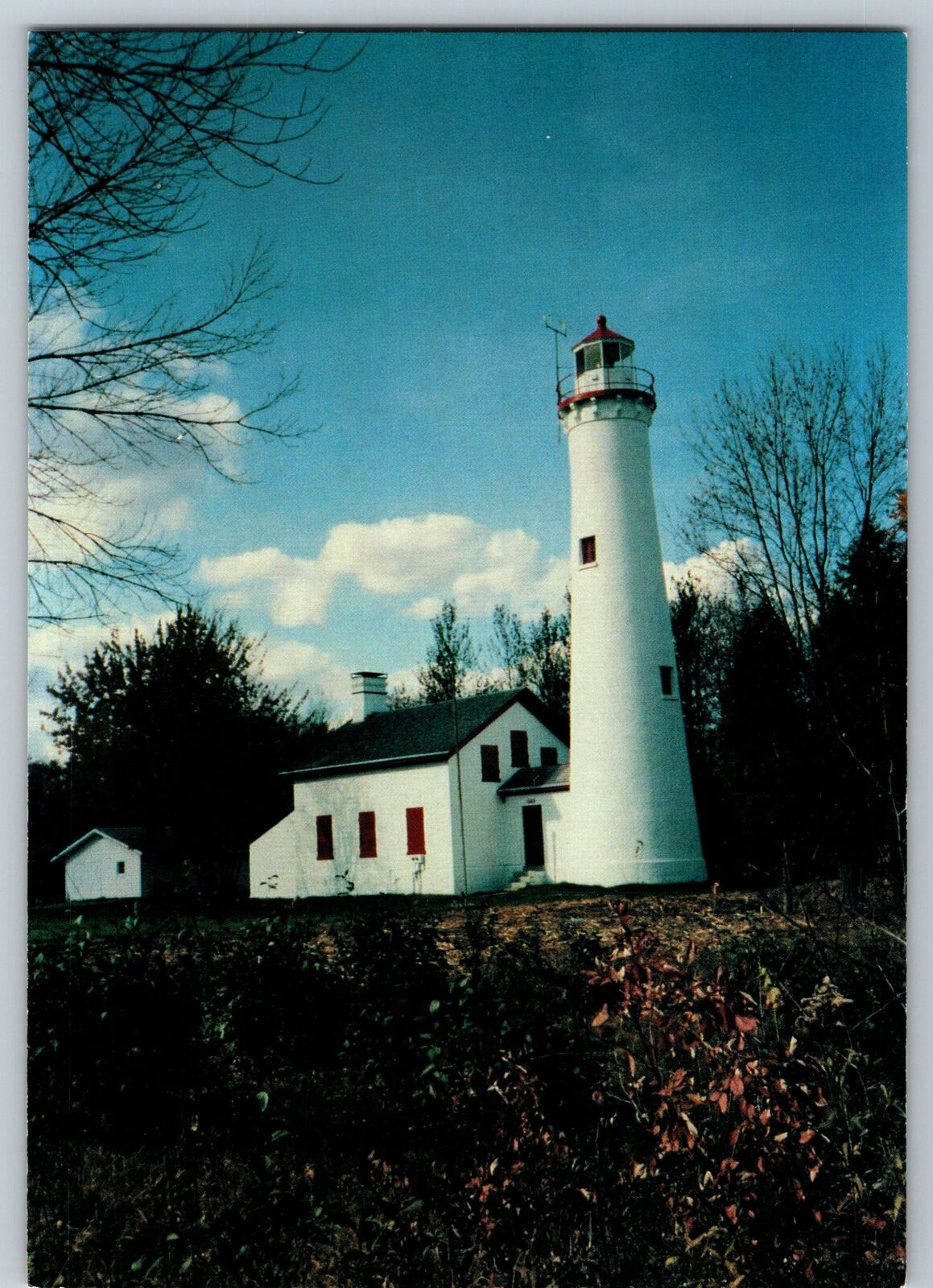 Sturgeon Pt Lighthouse Built 1869 Closed 1939 US 23 Harrisville MI Postcard CO2