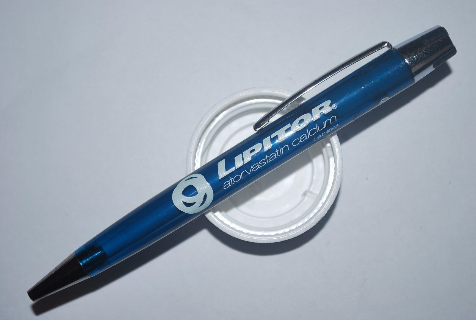 LIPITOR Atorvastatin Calcium Retractable Ballpoint Pen Promotional Blue New 