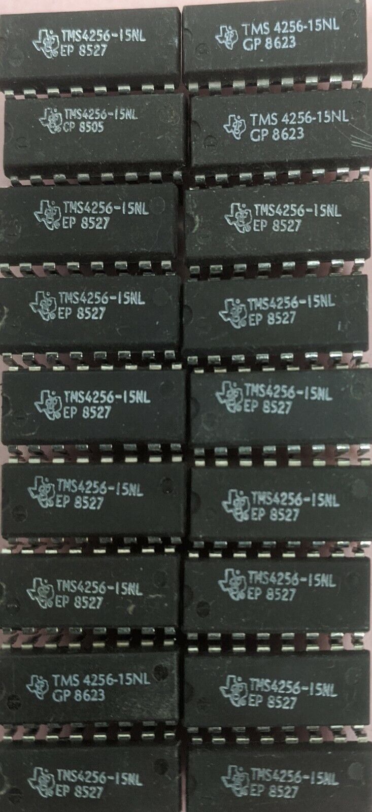 Qty 18 256KX1 MEMORY TI  TMS4256-15 IC Page Mode DRAM 150ns  IBM PC XT 286  