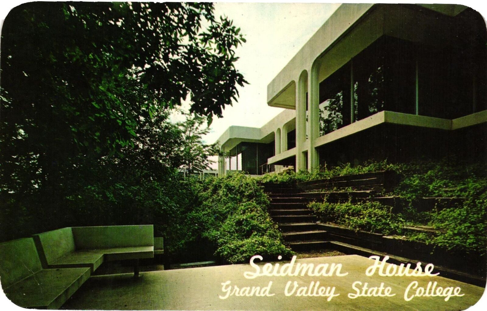 Vintage Postcard- Grand Valley State College, Allendale, MI.