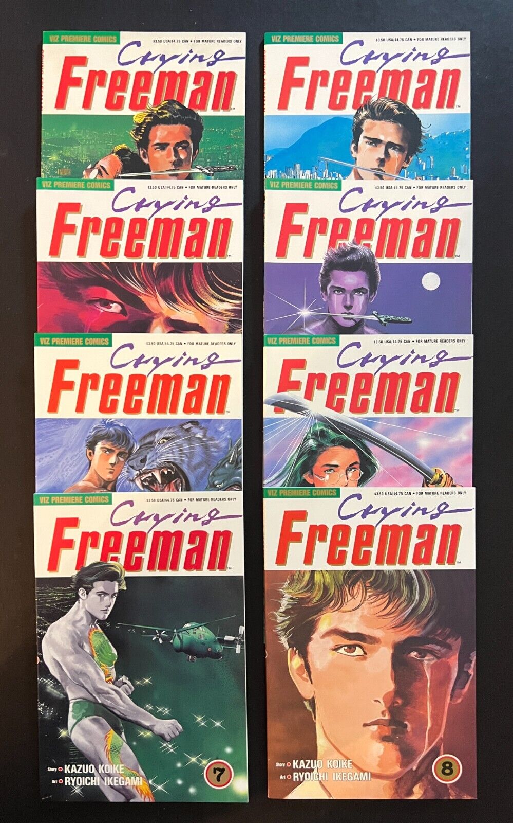 CRYING FREEMAN #1-8 Part 1 Hi-Grade Set By Koike & Ikegami Viz Manga 1988