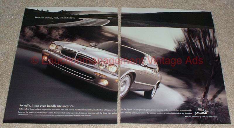 1999 Jaguar XJ8 2-pg Ad - So Agile it Handles Skeptics
