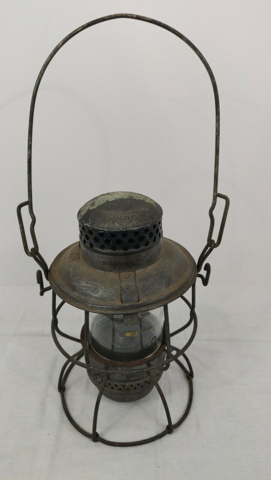 Adlake NYCS Metal Railroad Lantern w/ Glass - USA, Vintage, Black