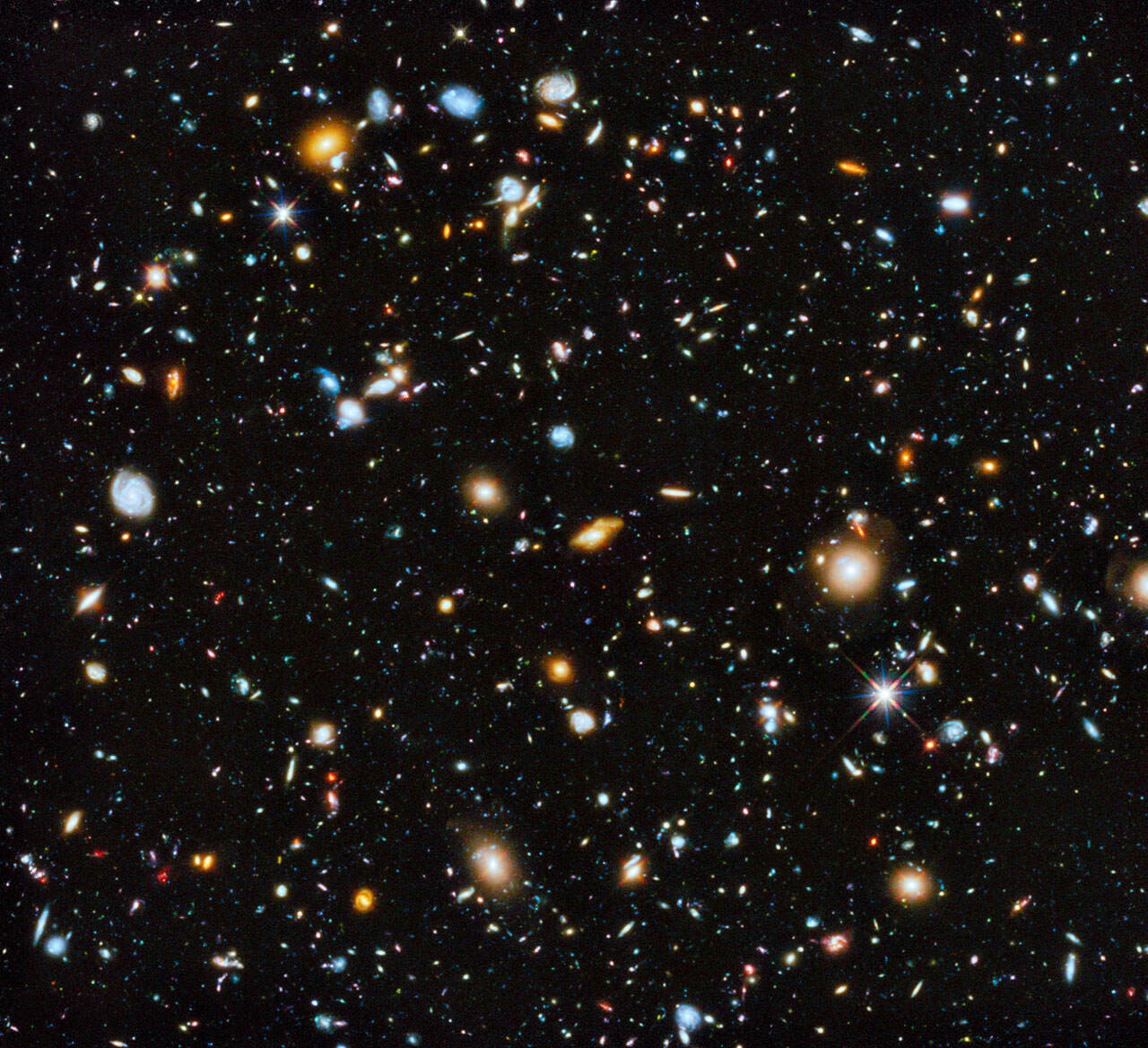 HUBBLE ULTRA DEEP FIELD HUBBLE SPACE TELESCOPE 8X10 GLOSSY PHOTO IMAGE #1