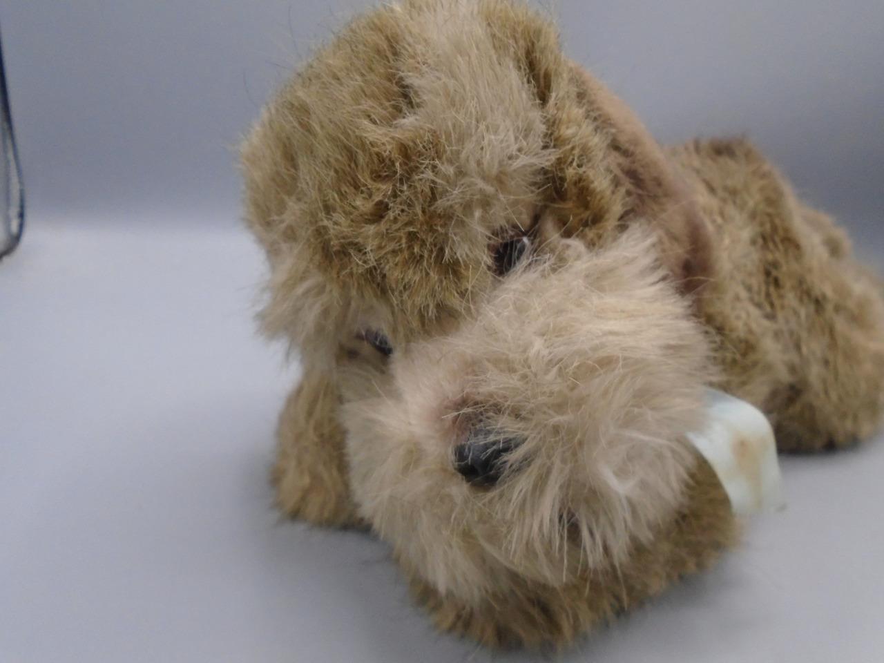 STEIFF Vintage Stuffed Plush Dog *Floppy Raudi* 5637/17 Sleeping Dachshund 11\