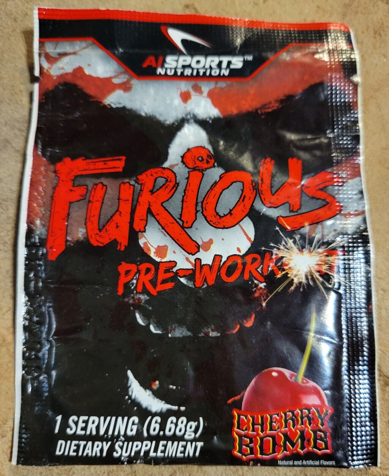 A1 Sports Nutrition Furious Pre-Workout Sealed Pack Expired 2018 Cherry Bomb