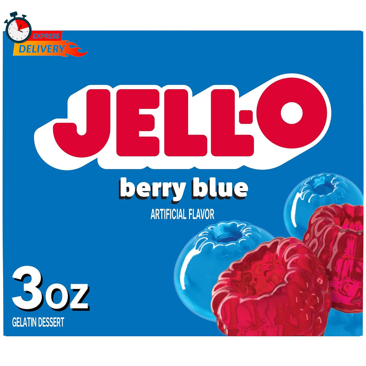 Jell-O Berry Blue Gelatin Mix (3 oz Box)