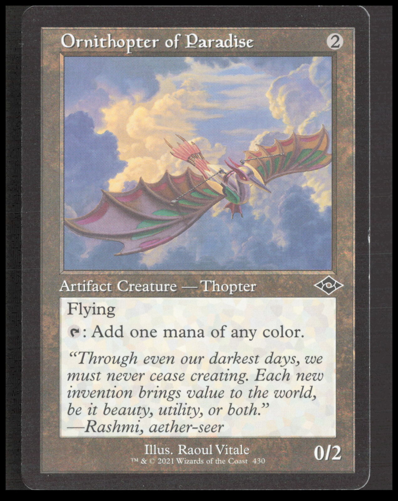 MTG Ornithopter of Paradise (Retro Frame) 430 Modern Horizons 2 Card CB-1-2-A-48