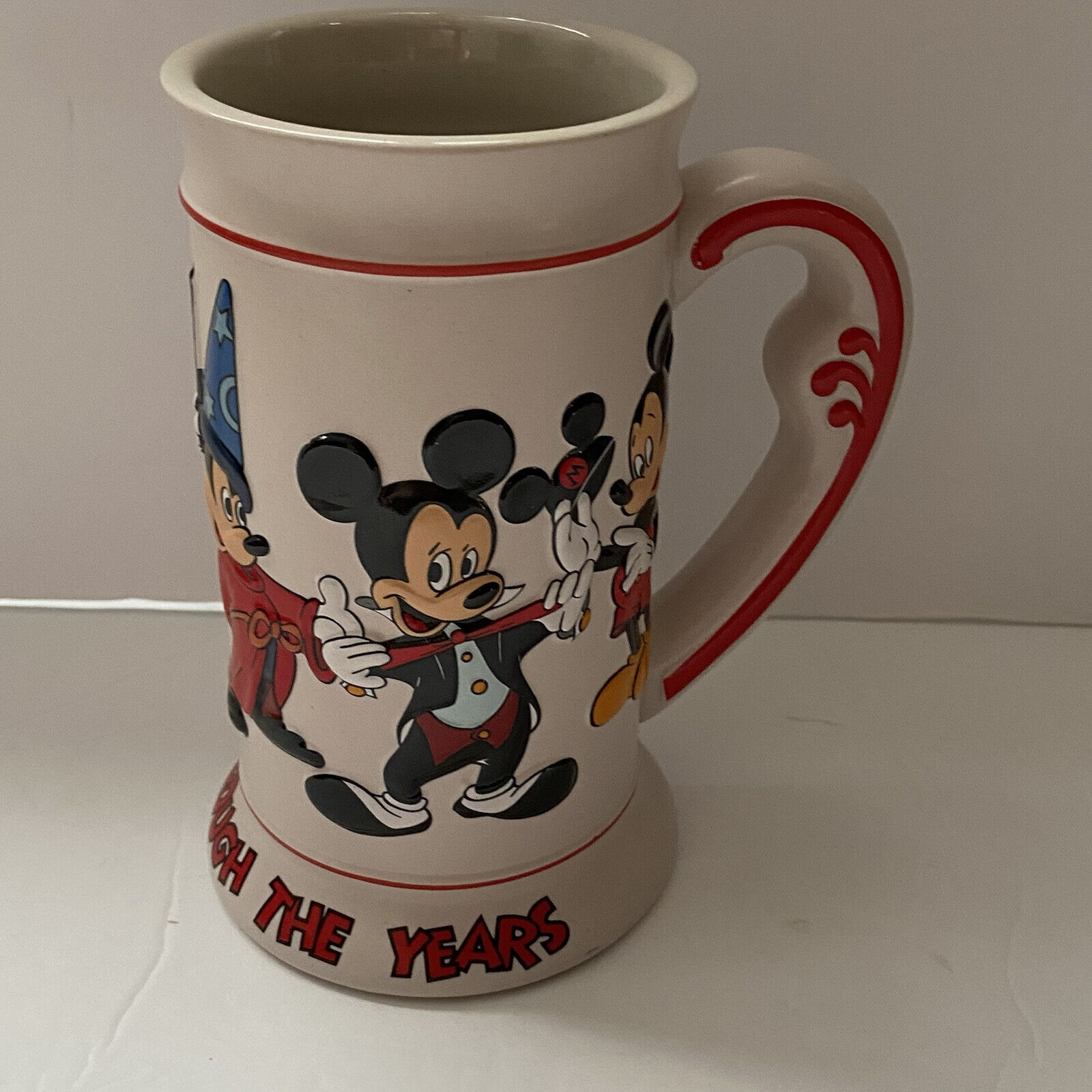 Disney Mickey Mouse Mickey Through the Years Beer Stein Tankard Mug Collectible