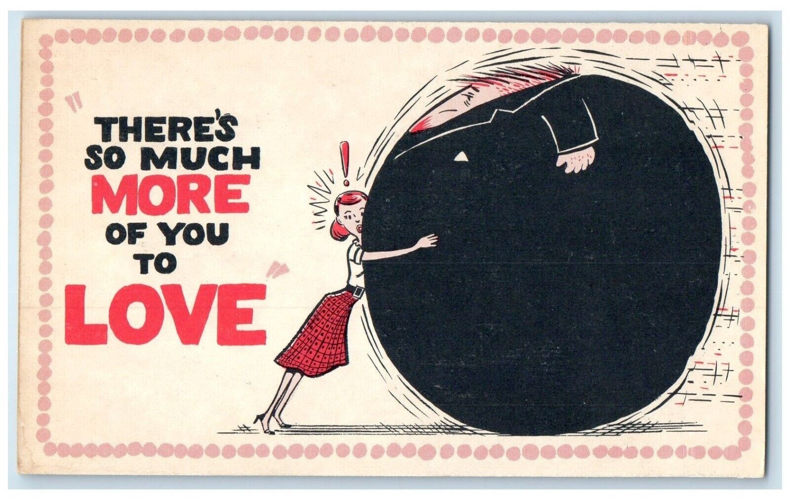 c1930\'s Valentine Woman There\'s So Much More Of You To Love Vintage Postcard