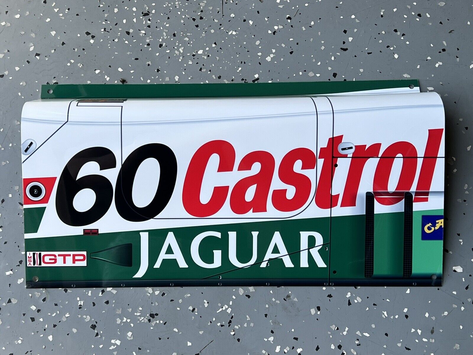 WOW 1988 Jaguar XJR-9  IMSA Racing GTP Race Car Racing Door Style Sign Curved
