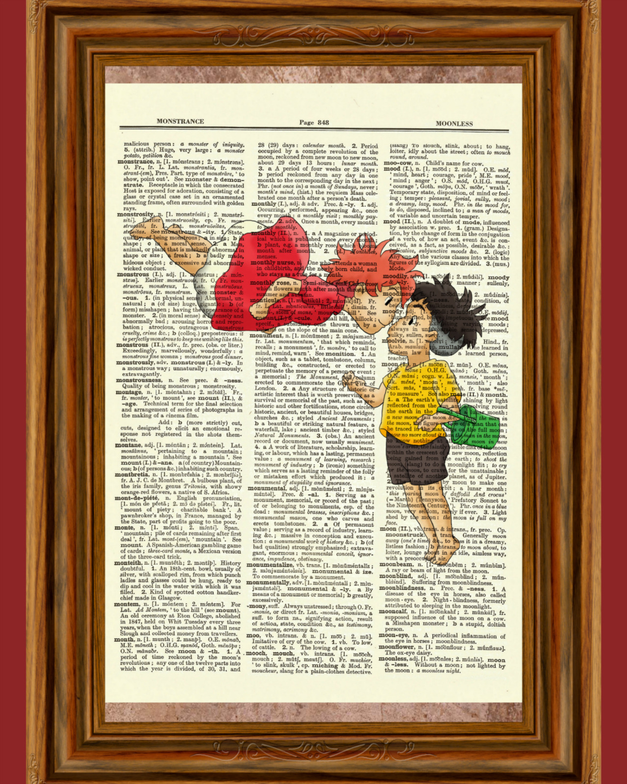 Ponyo and Sosuke Dictionary Art Print Poster Picture Anime Ghibli Movie