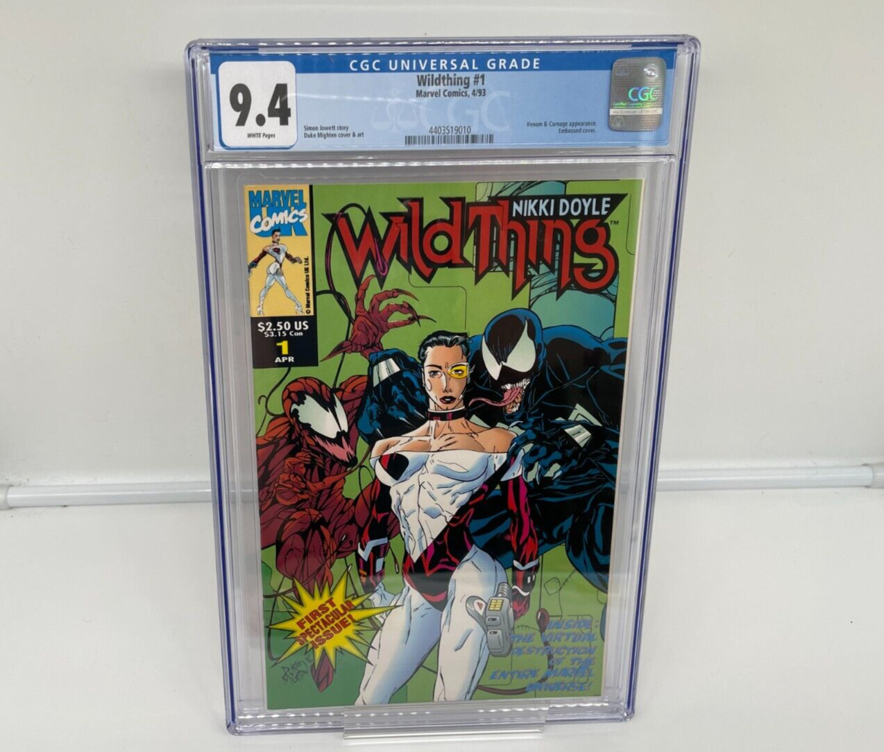 Wildthing #1 CGC 9.4 Venom Carnage Nikki Doyle Marvel 1993