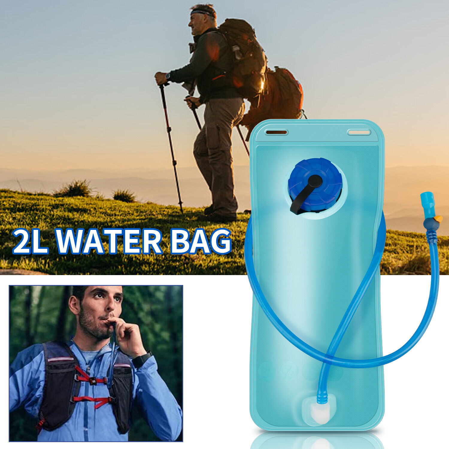 Hydration Backpack-Lightweight Hydration Pack W/ 2L Water Bladder-Water Backpack