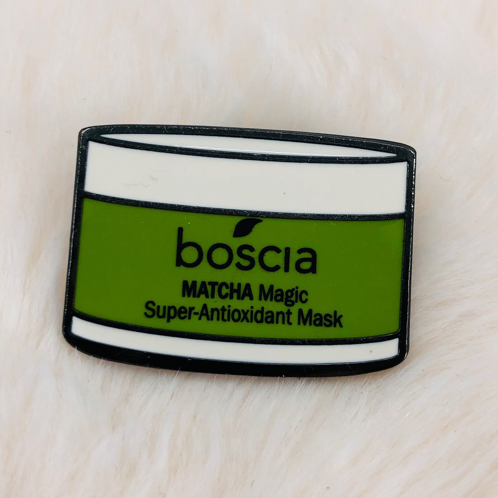 Boscia Skincare Products Advertising Lapel Pin - Matcha Magic Antioxidant Mask