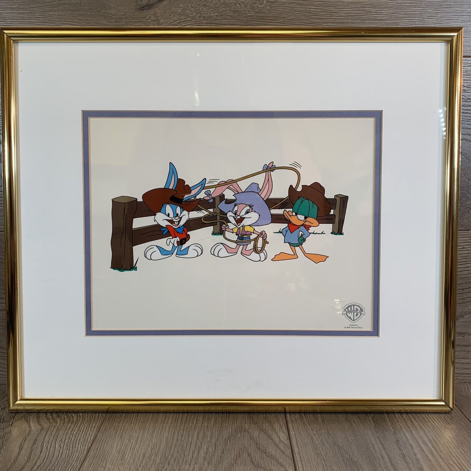 Tiny Toons Western Framed Numbered Sericel Warner Brothers Animation Art W/CoA