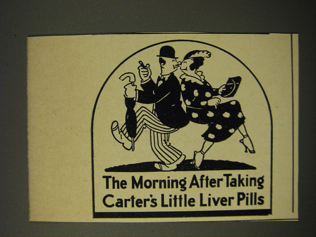 1938 Carter's Little Liver Pills Ad - The morning after taking Carter's