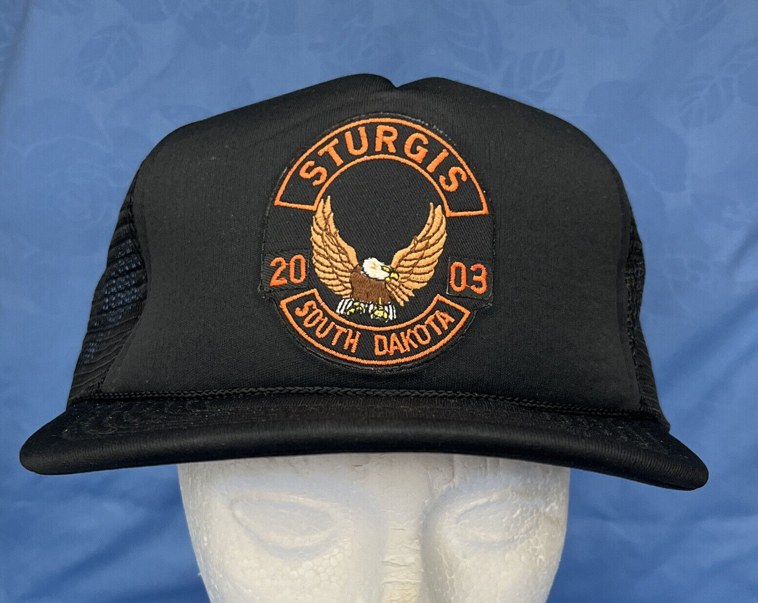 2003 Sturgis  South Dakota  Black Baseball Cap Hat Motorcycle Biker