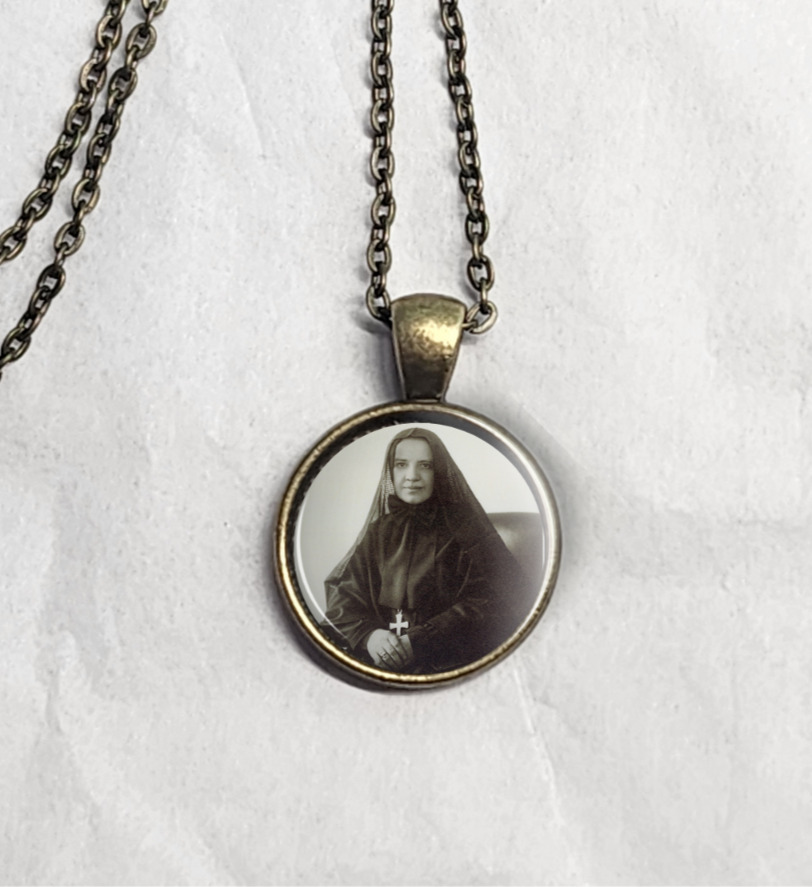 St Mother Frances Cabrini Medal Picture Pendant Charm Handmade Catholic Necklace