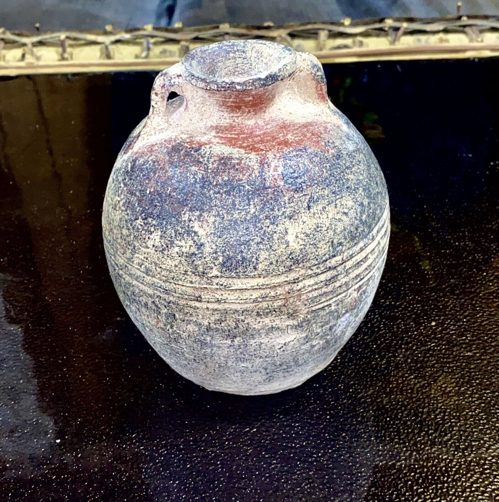 Antique Primitive Shipwreck Artifact Storage Bottle Antique Sawankhalok Bottle