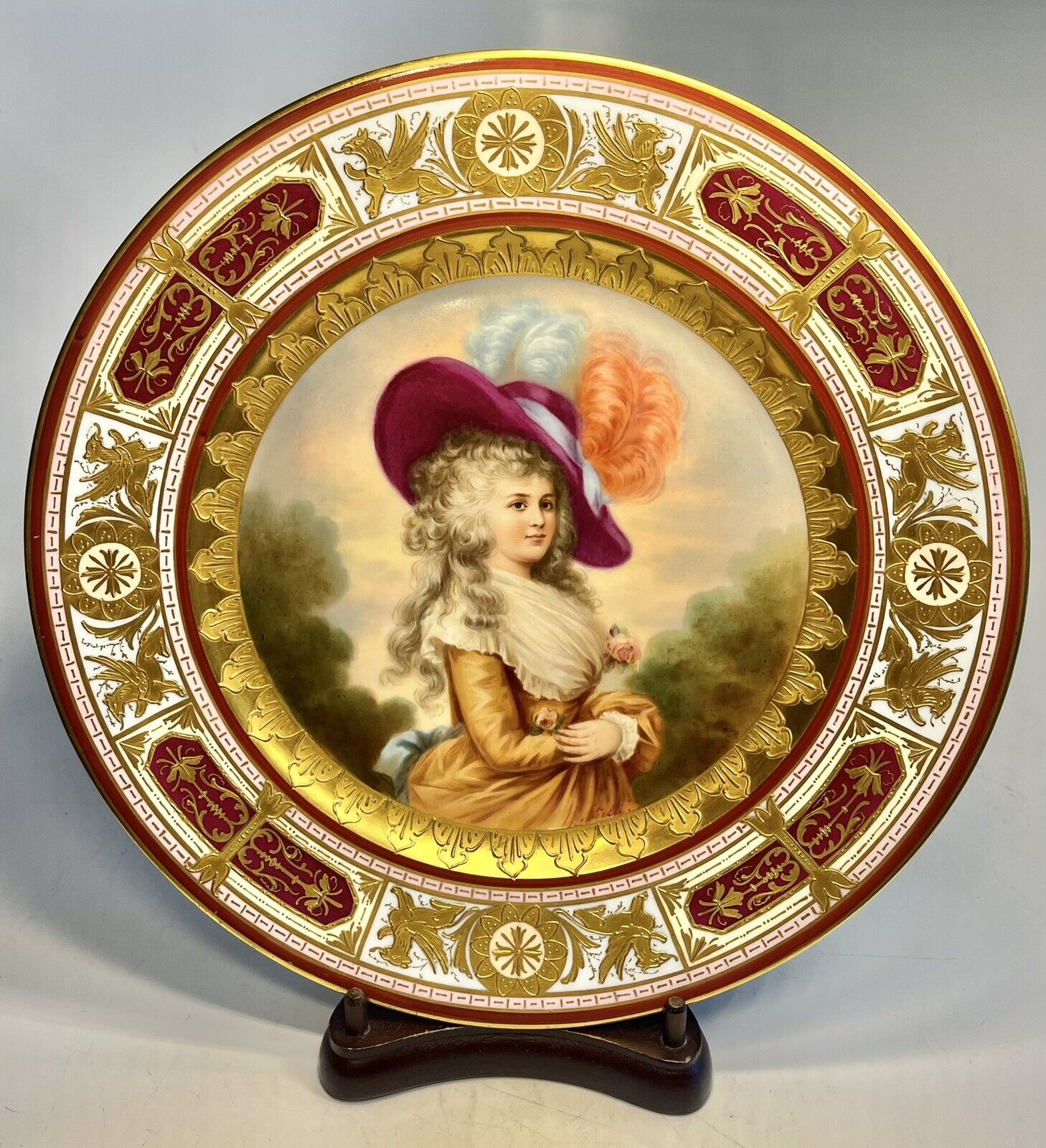 Royal Vienna Madame Devonshire Portrait Cabinet Porcelain Plate