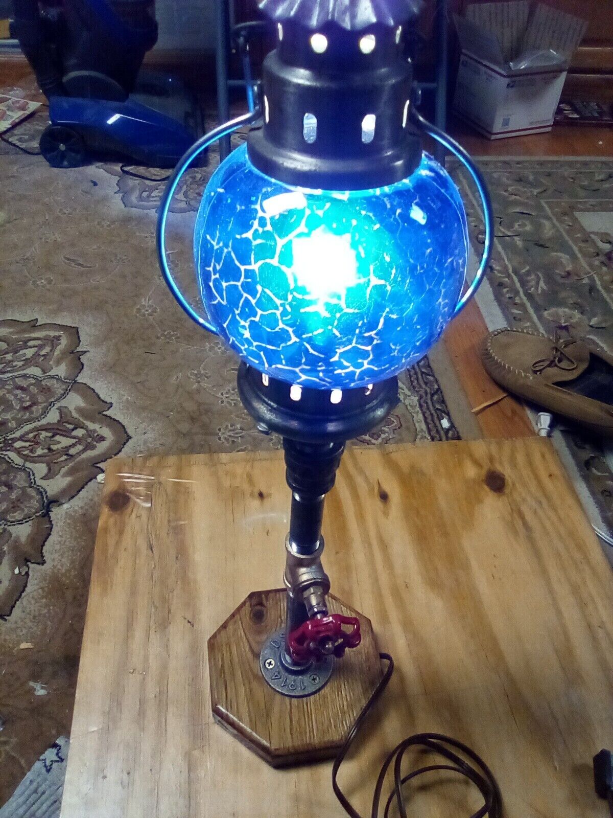 Handmade Steampunk Electric Lantern