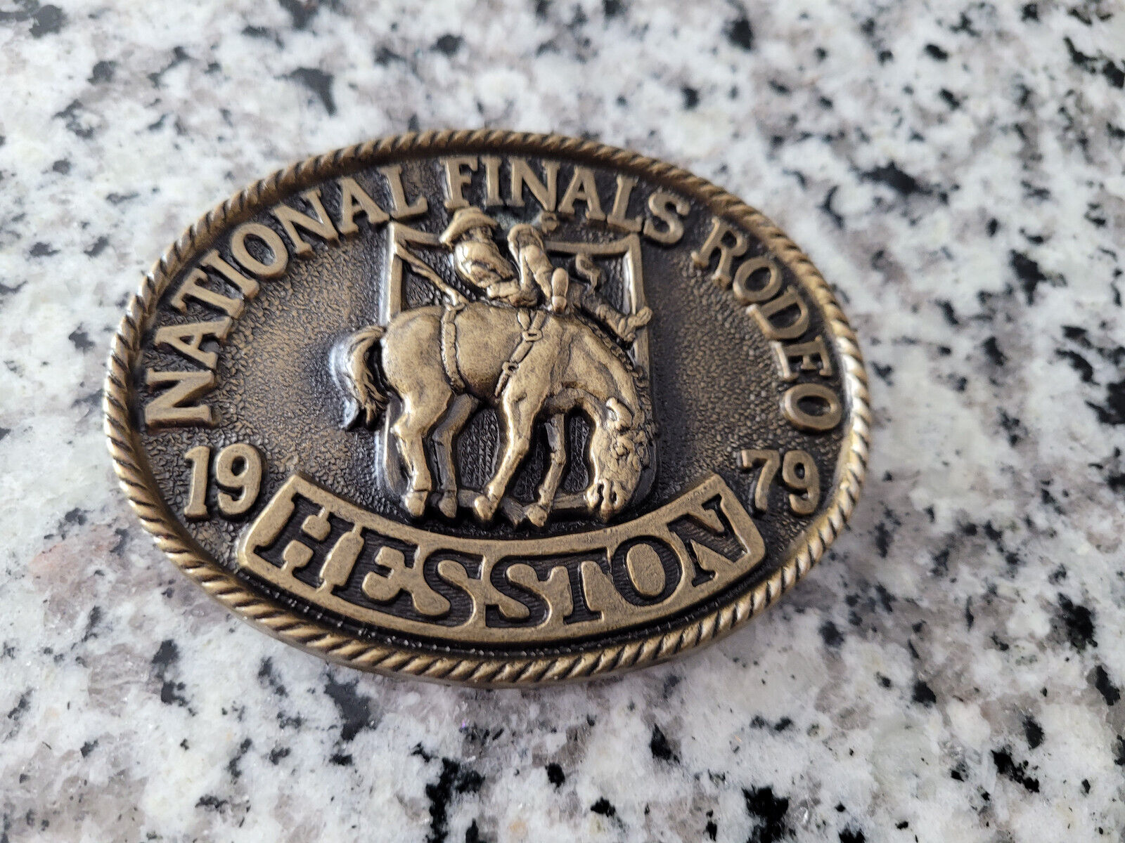 1979 NFR National Finals Rodeo Hesston Belt Buckle