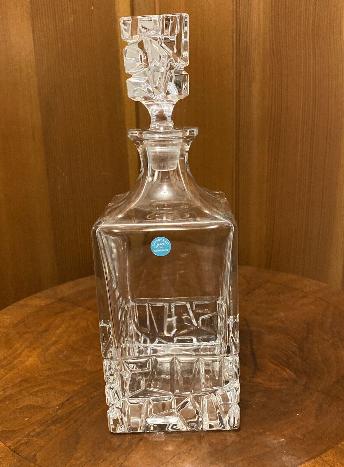 Tiffany & Co. Sierra Crystal Clear Decanter Signed Authentic NEW No Box
