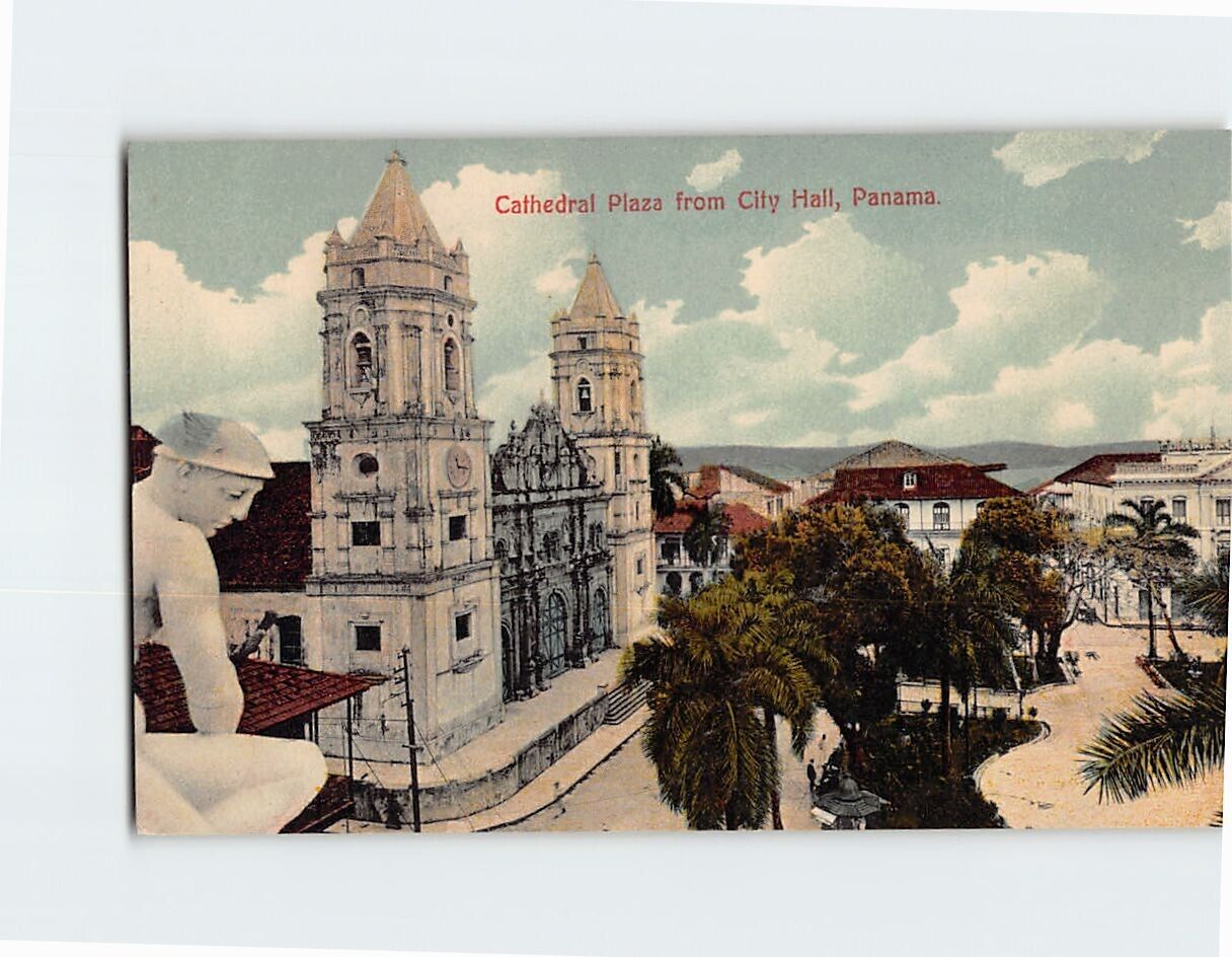 Postcard Cathedral Plaza from City Hall Panama City Panama