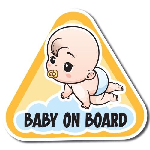 Boy Baby Babies On Board Magnet Decal, 5 inches, Automotive Magnet