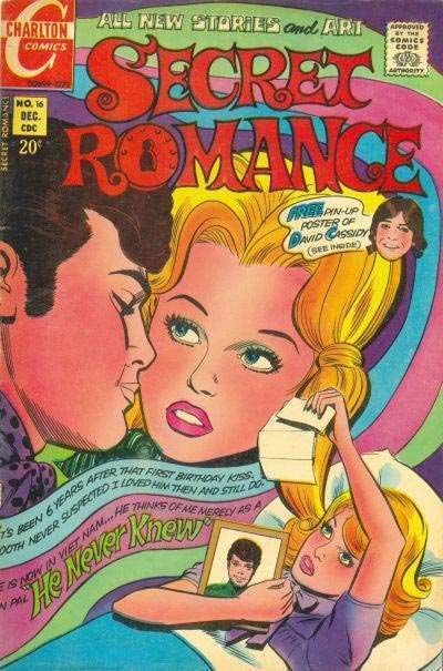 Secret Romance #16 VG; Charlton | low grade - David Cassidy - we combine shippin