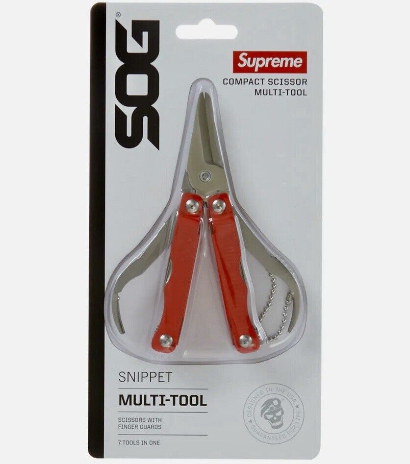 Supreme X SOG Snippet Multi-Tool (7 Tools) • Red • Unopened • Cross-Posted