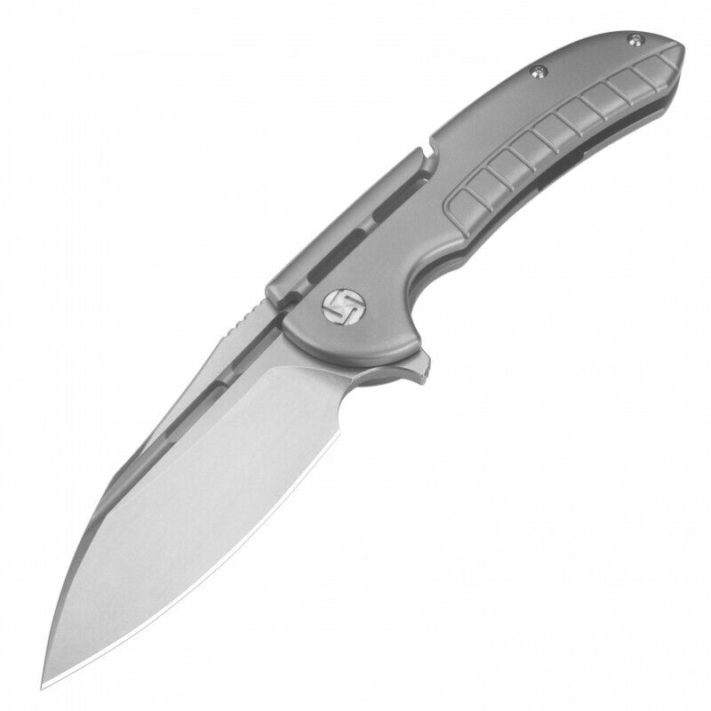 Artisan Cutlery Valor Folding Knife Gray Ti Handle S35VN Drop Point 1850G-GY