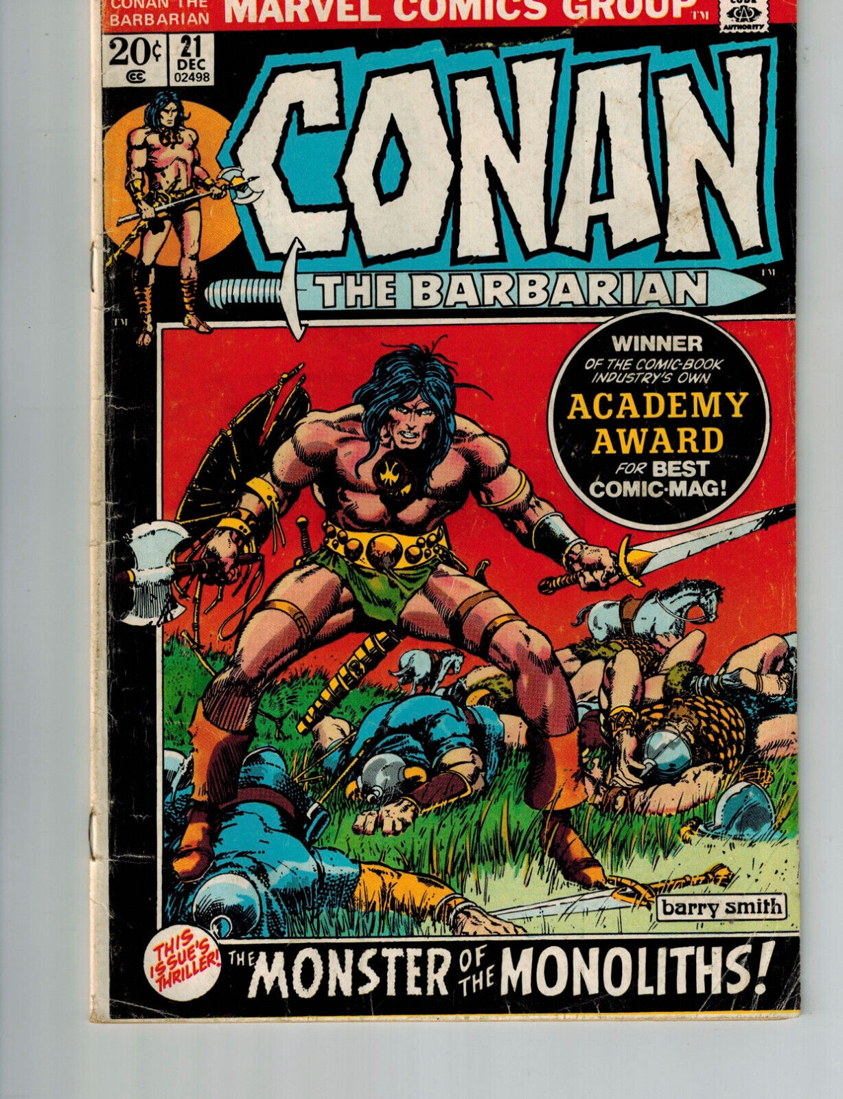 CONAN THE BARBARIAN #21 (1972) Marvel Comics Gil Kane Art