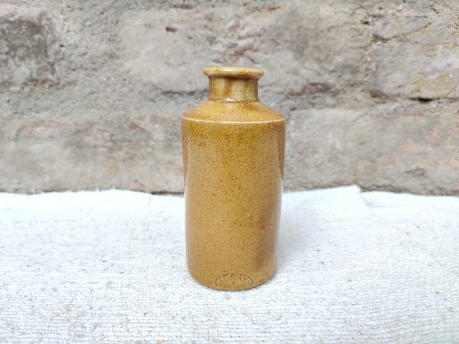 Vintage Gray E Portobello Ceramic Ink Bottle Stoneware Office Collectable C198
