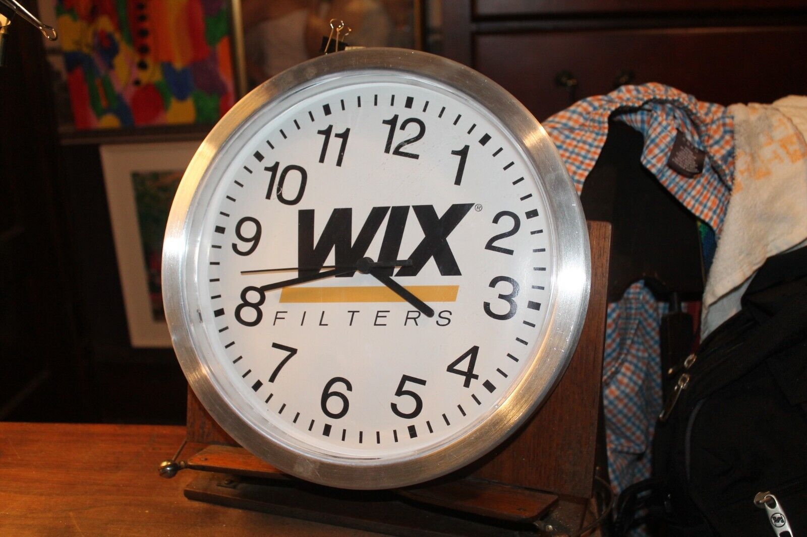 Wix Filters Aluminum and Plastic Wall Clock WORKS 12\