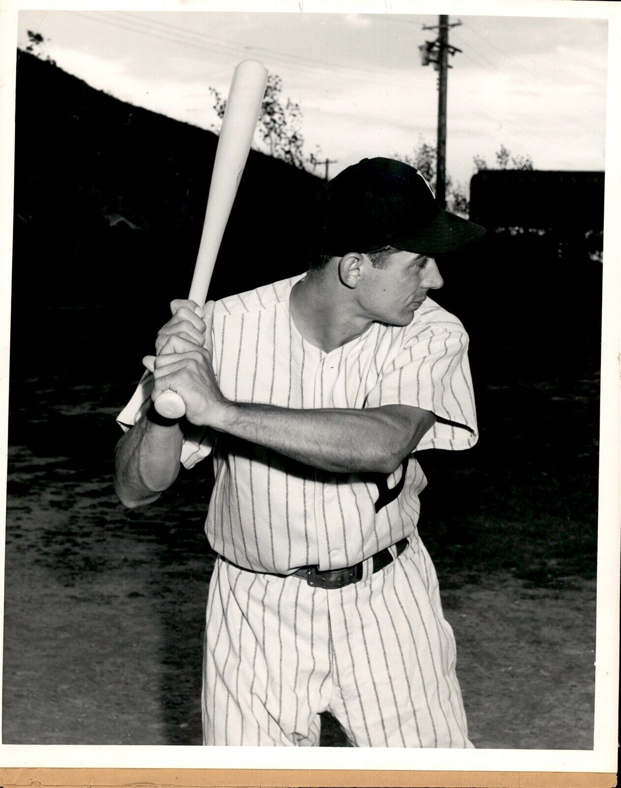 LG915 1950 Orig Photo CHARLIE METRO Outfielder for DETROIT TIGERS Batting Stance