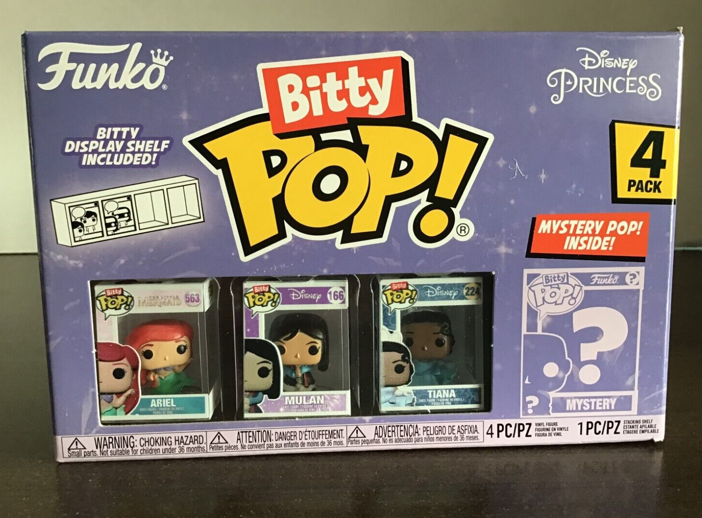 Funko Bitty Pop Disney Princess Ariel Bitty Pop 4 pack w/ Mystery Pop