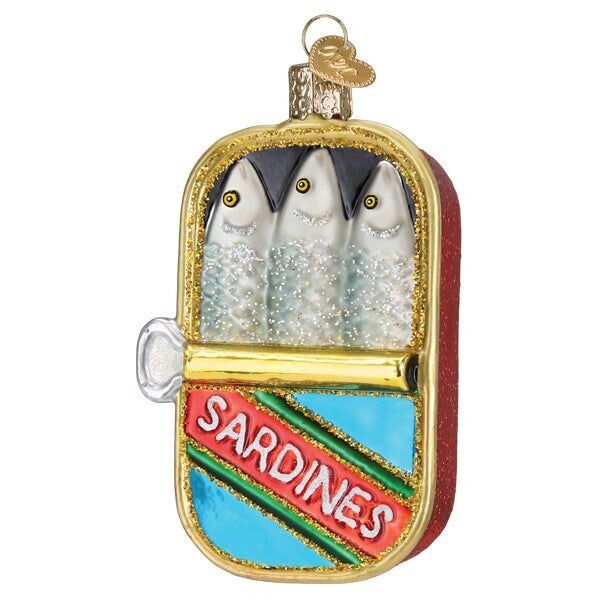 Old World Christmas SARDINES (32630) Glass Ornament w/ OWC Box