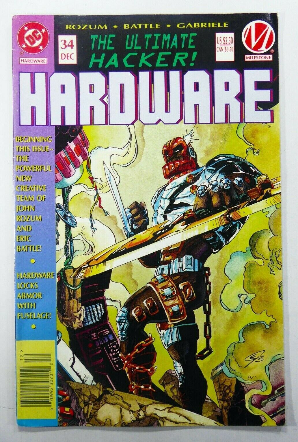 Milestone HARDWARE (1995) #34 Rare Newsstand Variant FN+ Ships FREE