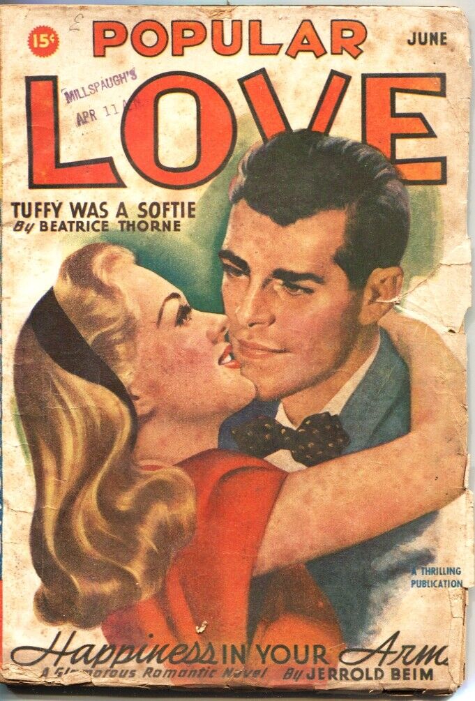 POPULAR LOVE-1947 JUNE---ROMANCE COVER---DOROTHY DANIELS--PULP FICTION