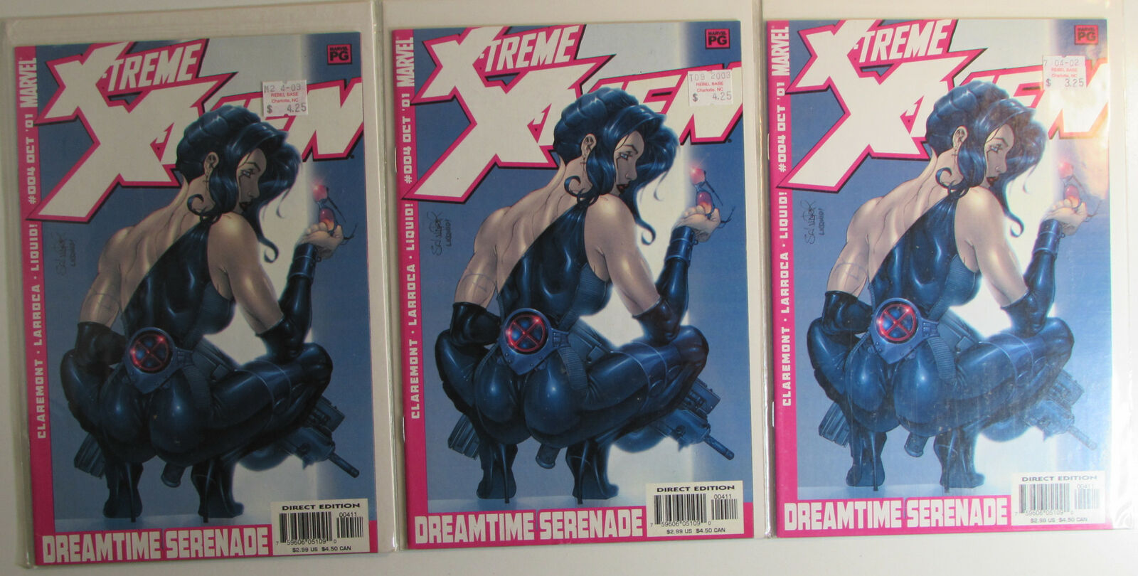 2001 X-Treme X-Men Lot of 3 #4 (x3) Marvel 1st Series 1st Print Comic Books
