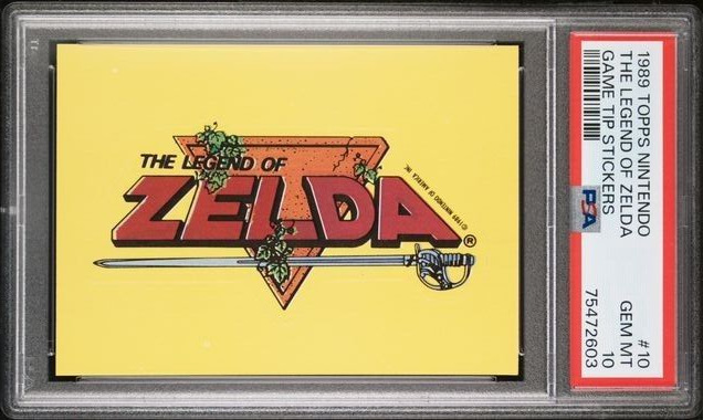1989 Topps Nintendo Legend of Zelda #10 Game Tip Stickers PSA 10 Logo NES Rookie