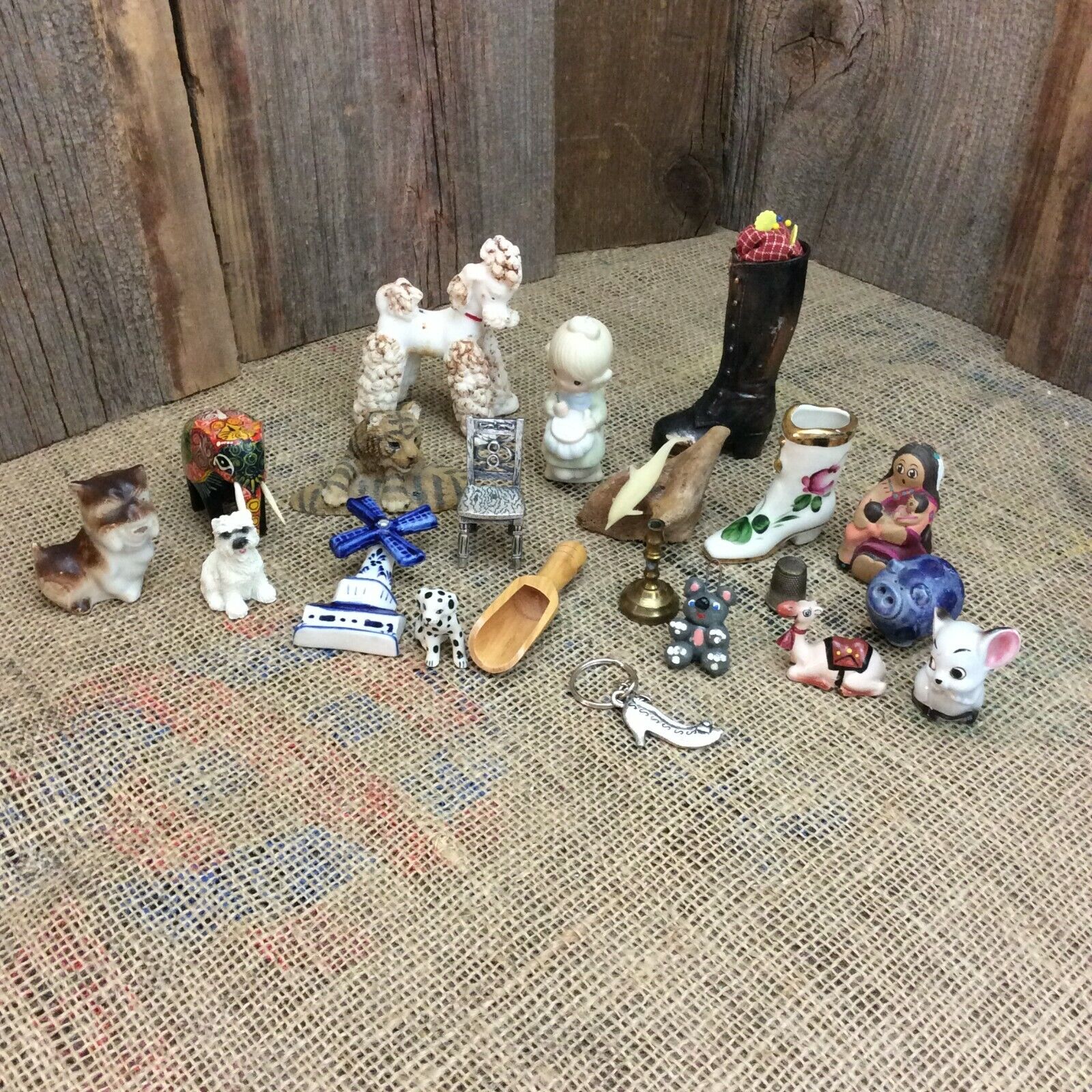 Fun collectible lot of small things, small figurine lot, collectible vintage lot