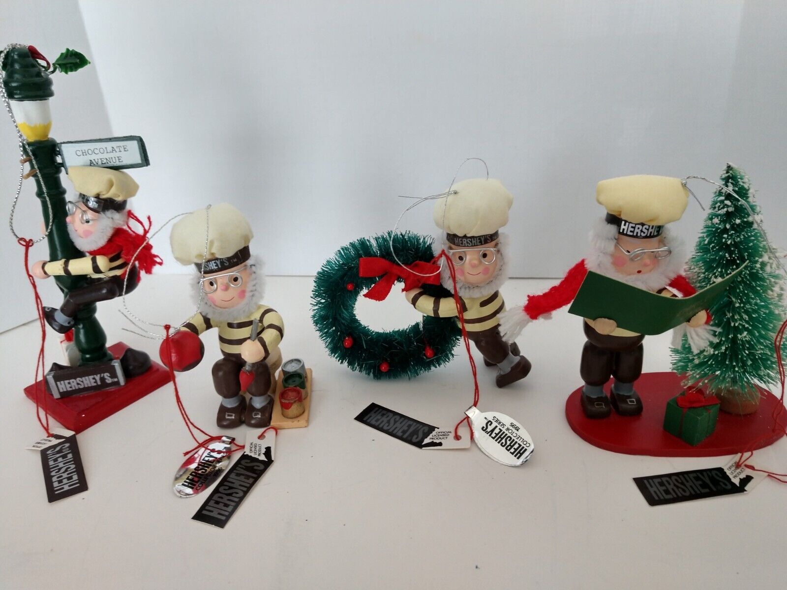 Hershey\'s Elves Christmas Yearly 1993, 5, and 6 Excellent Not Used Condition