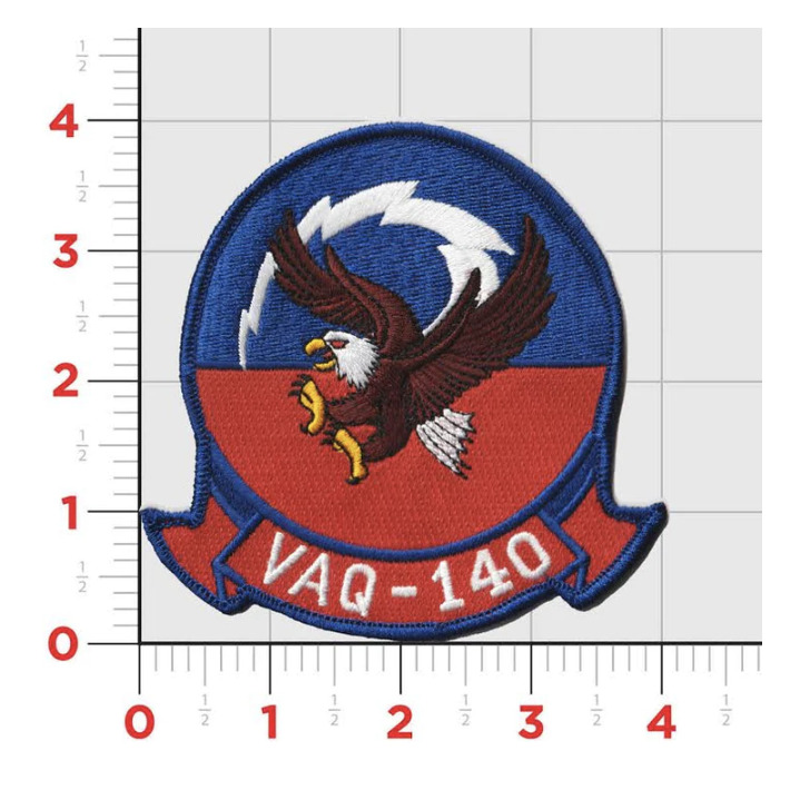NAVY VAQ-140 PATRIOTS SQUADRON HOOK & LOOP EMBROIDERED PATCH