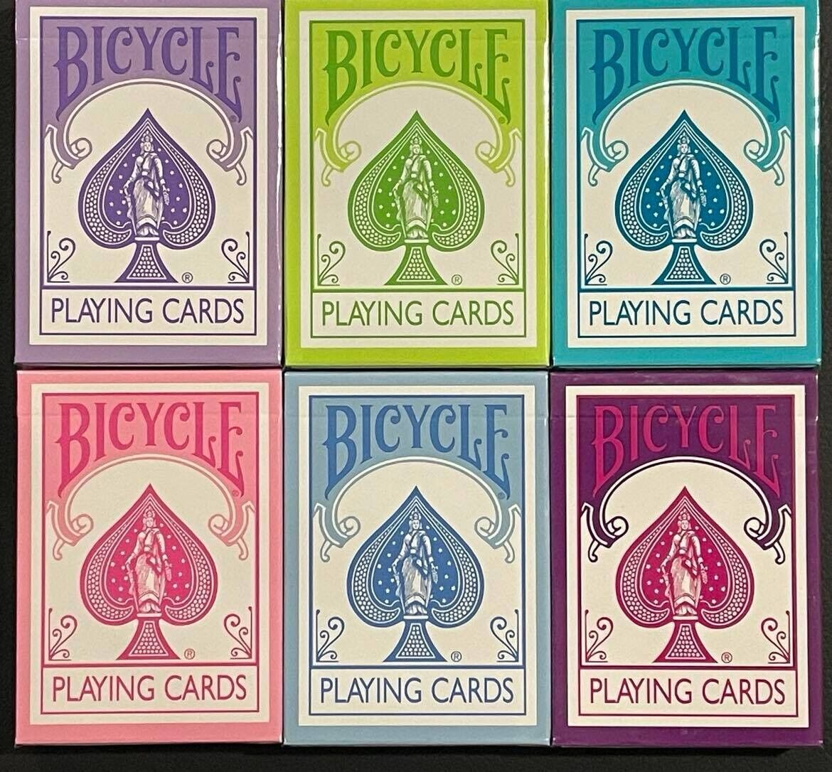 6 DECKS Bicycle Fashion reverse-color playing cards