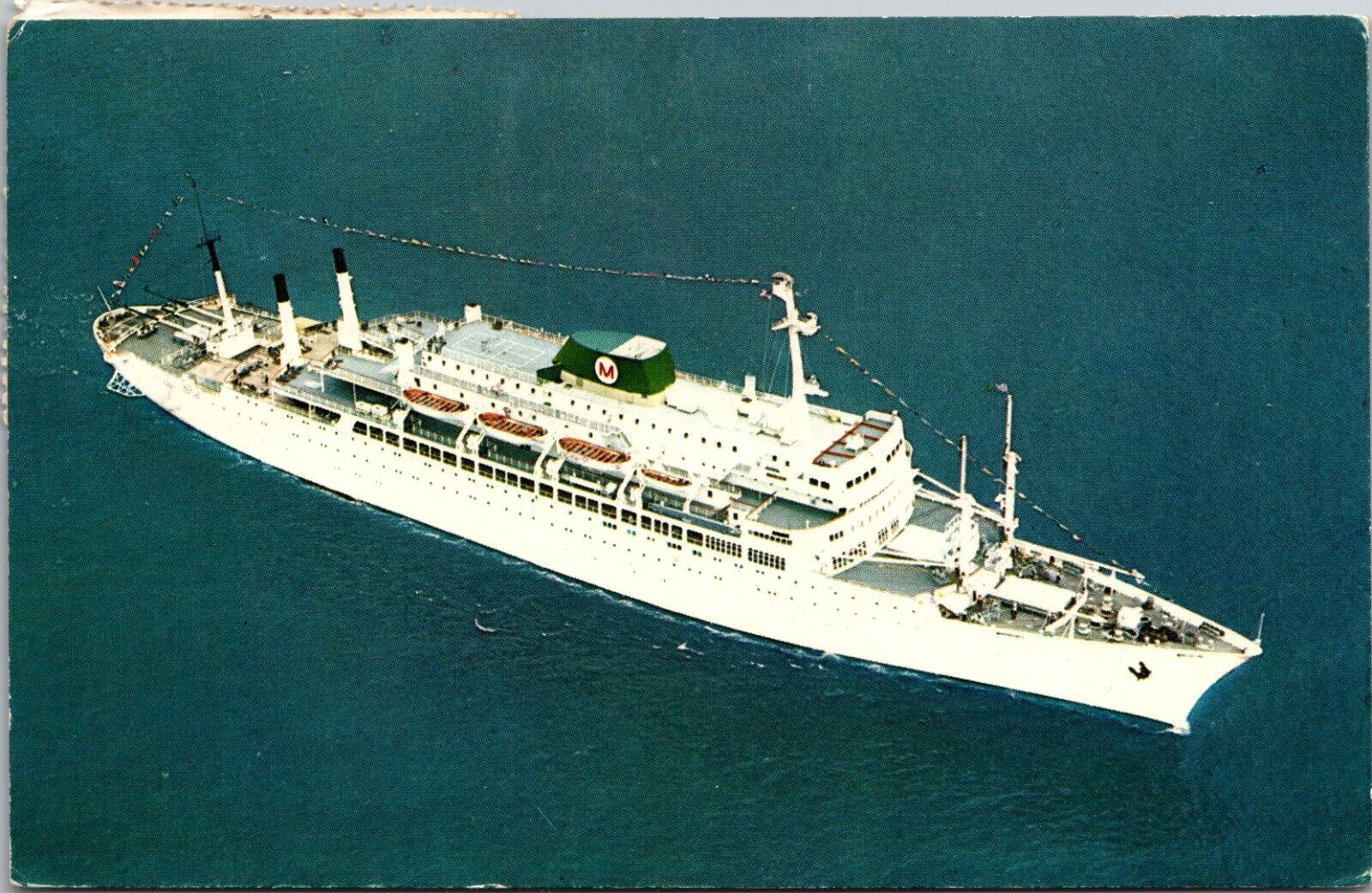 Vintage 1966 Advertising Postcard Cruise Liner SS Brasil & SS Argentina