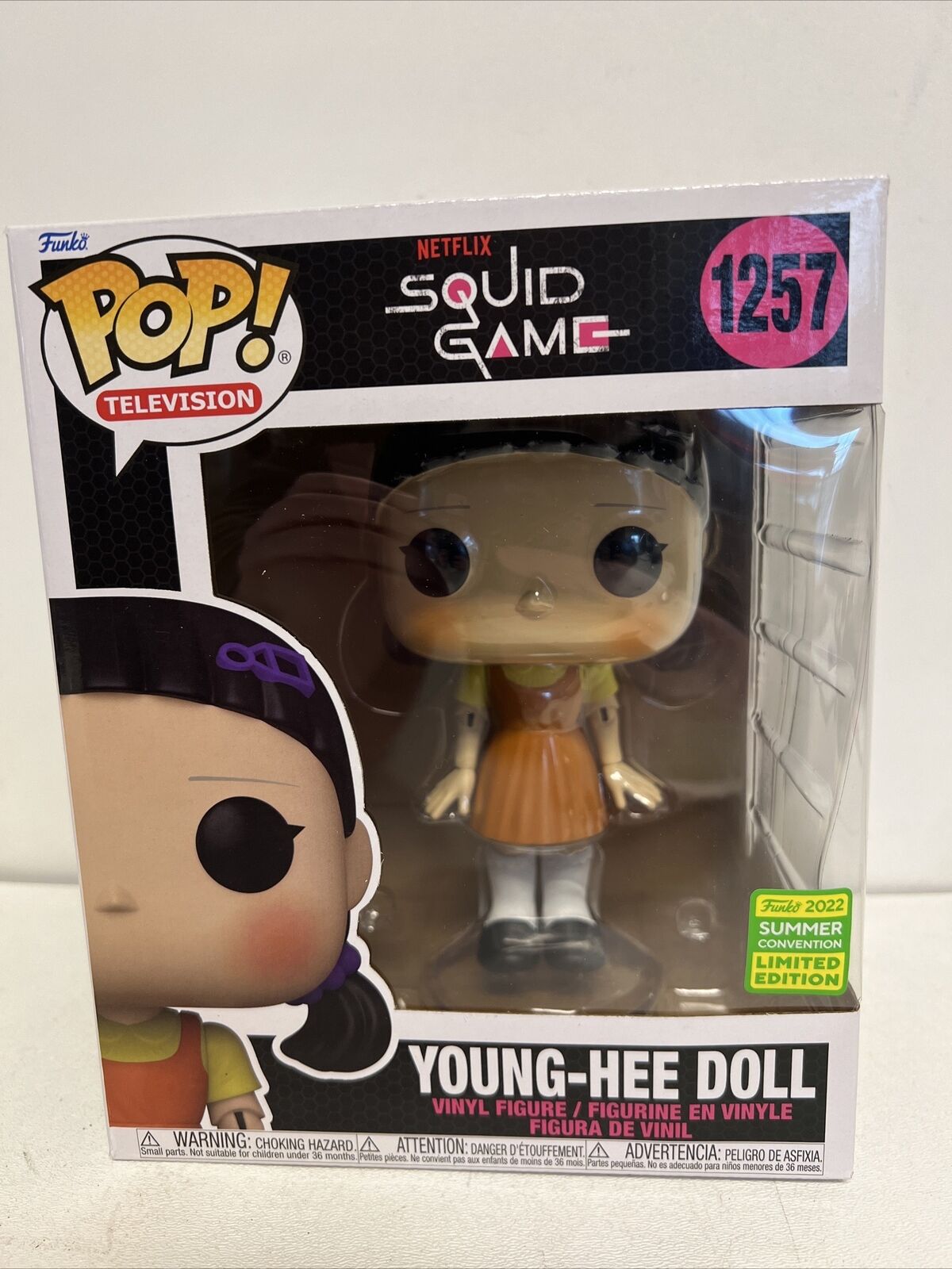 Funko Pop Squid Game Young-Hee 1257 Figure SDCC Sticker